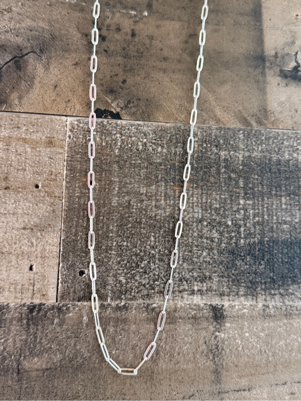 22” Sterling Silver 3mm Paperclip Chain Necklace - 925 Silver
